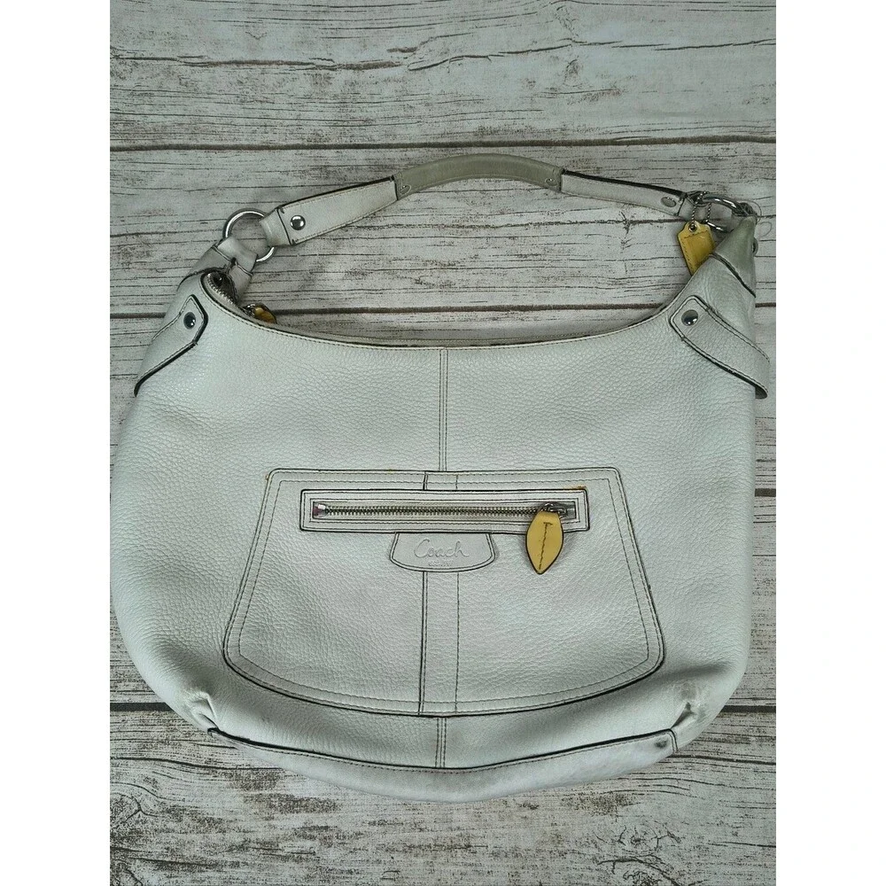 Coach Penelope cream pebbled leather shoulder bag J0882 13159
